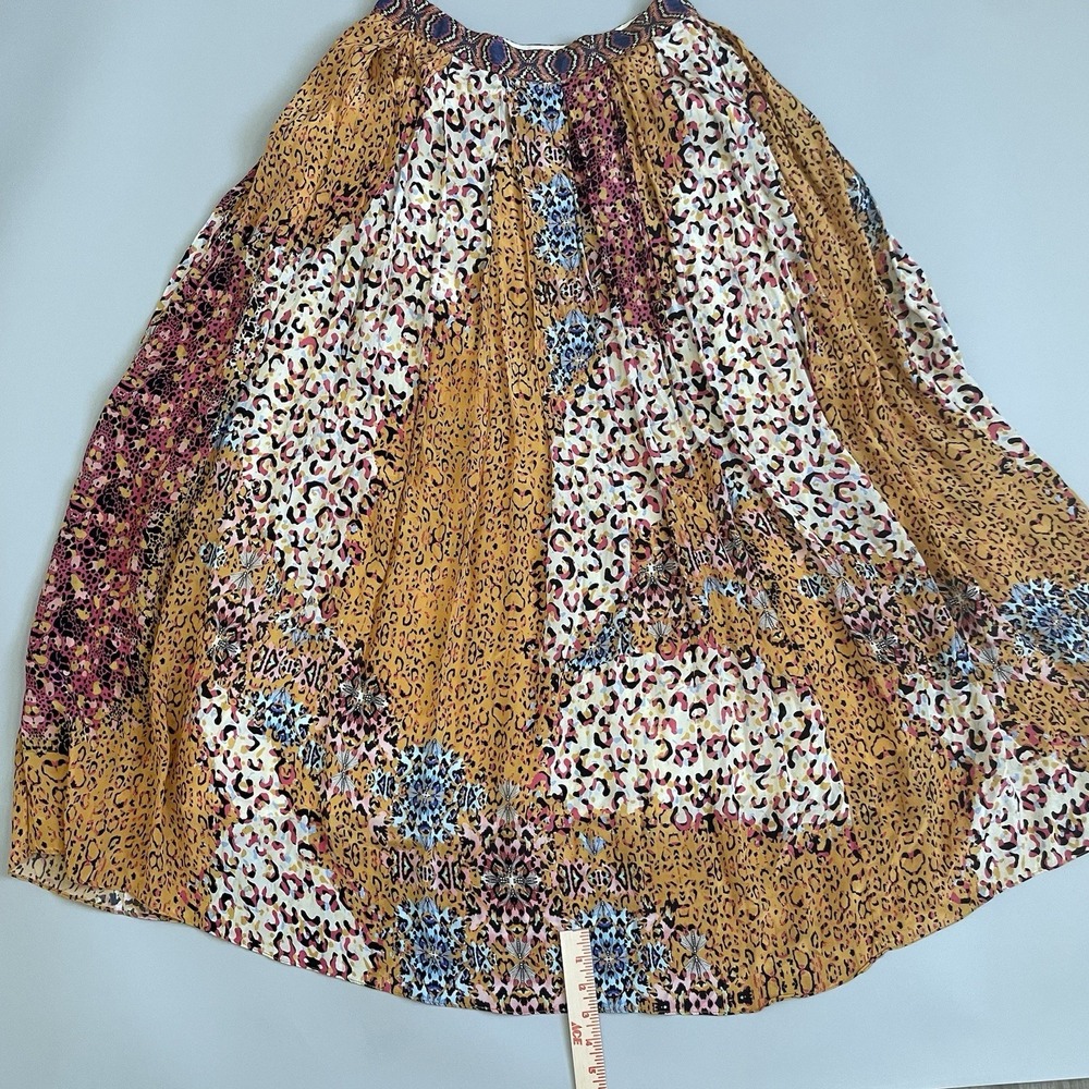 Anthro Bhanuni By Jyoti Maxi Skirt Sz 4 Colorful‎ Boho Animal Print Maximalist - Picture 14 of 16